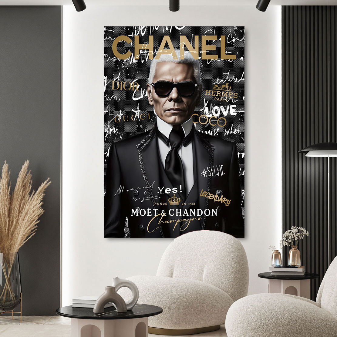 Pop Art Wandbild Karl Chanel