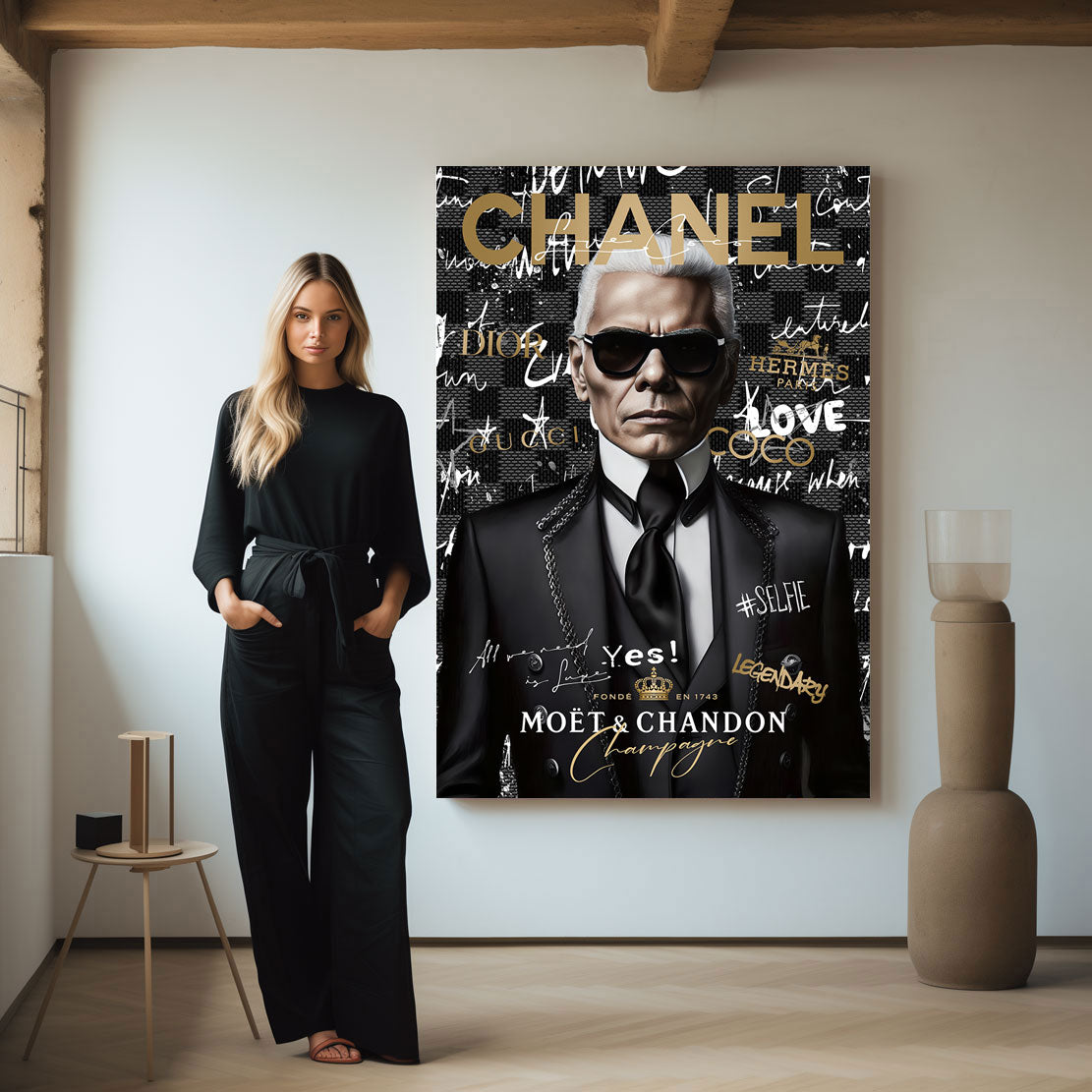 Pop Art Wandbild Karl Chanel