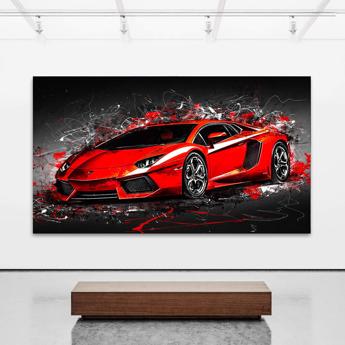 Auto Lamborghini Aventador Red Style