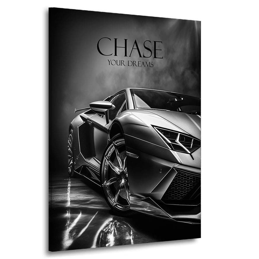 Motivations Leinwandbild Chase your Dreams Silver