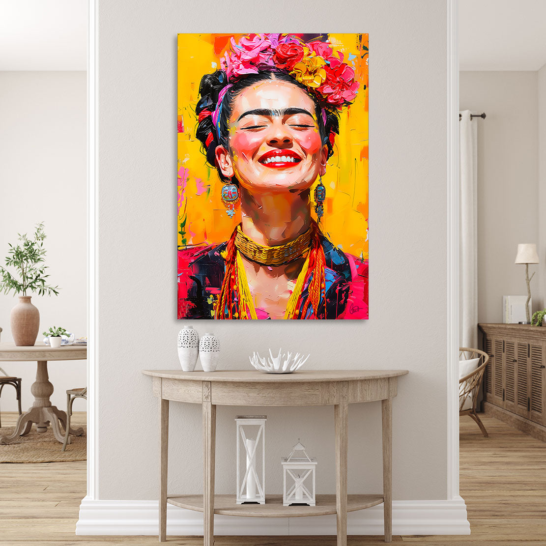 Wandbild Frida lacht