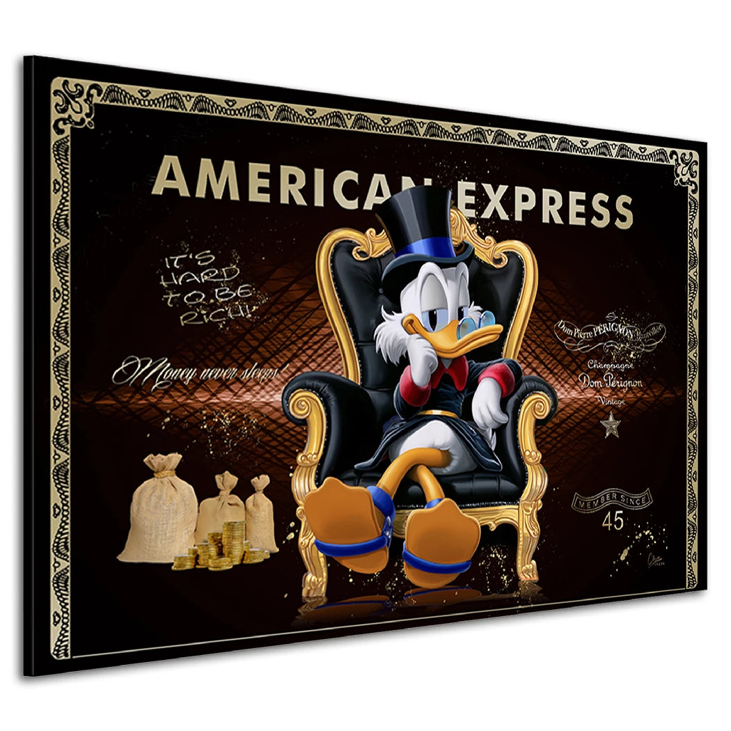 Dagobert Duck Moneyboss Wandbild