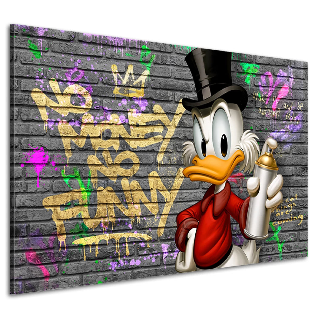 Dagobert Duck Sprayking Wandbild