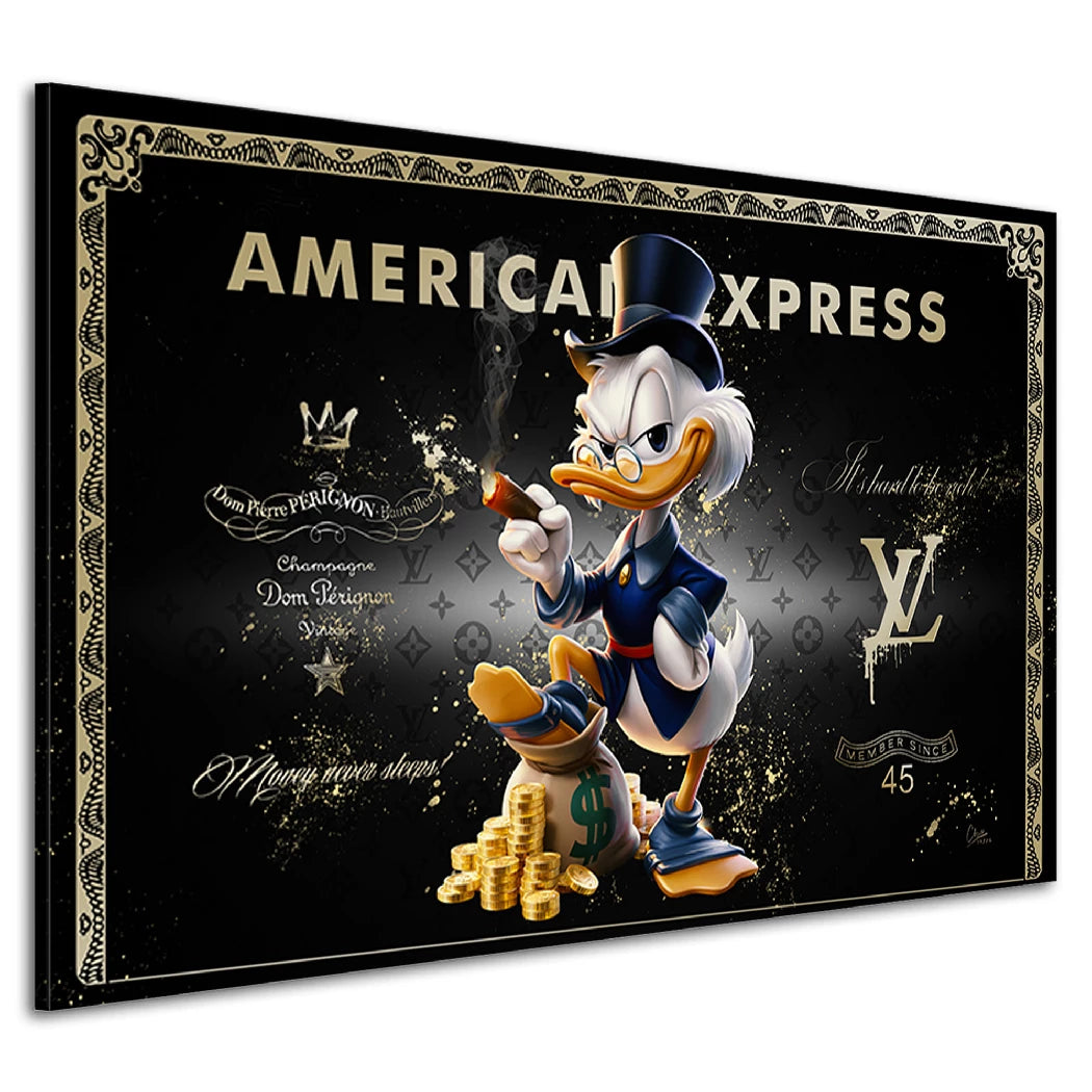 Dagobert Duck Goldfinger Wandbild
