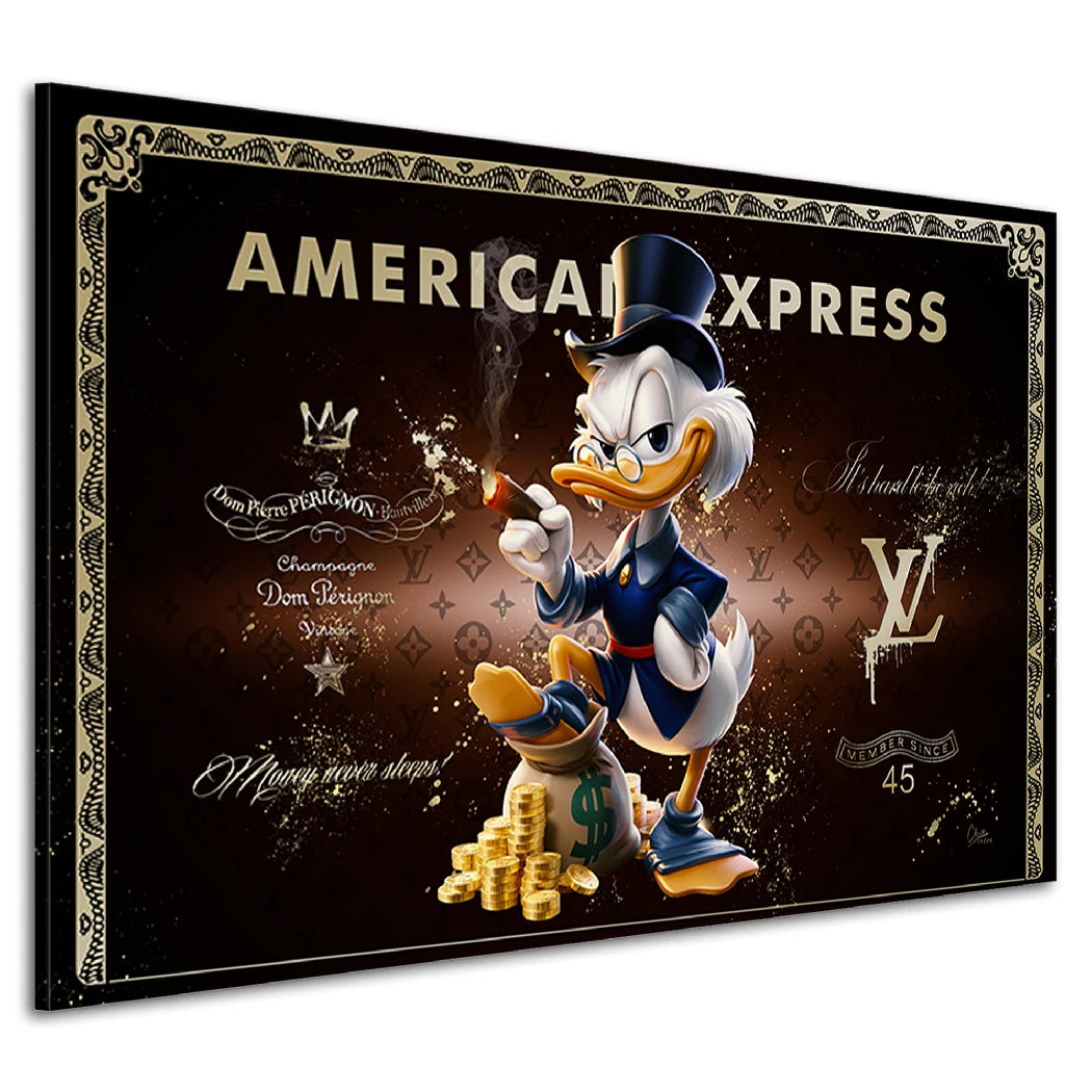 Dagobert Duck Millionaire Wandbild