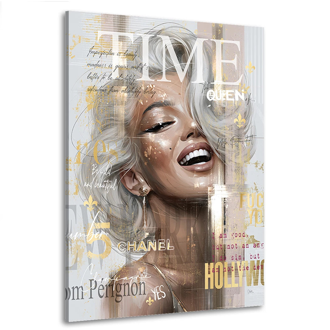 Marilyn Monroe Headlines Wandbild