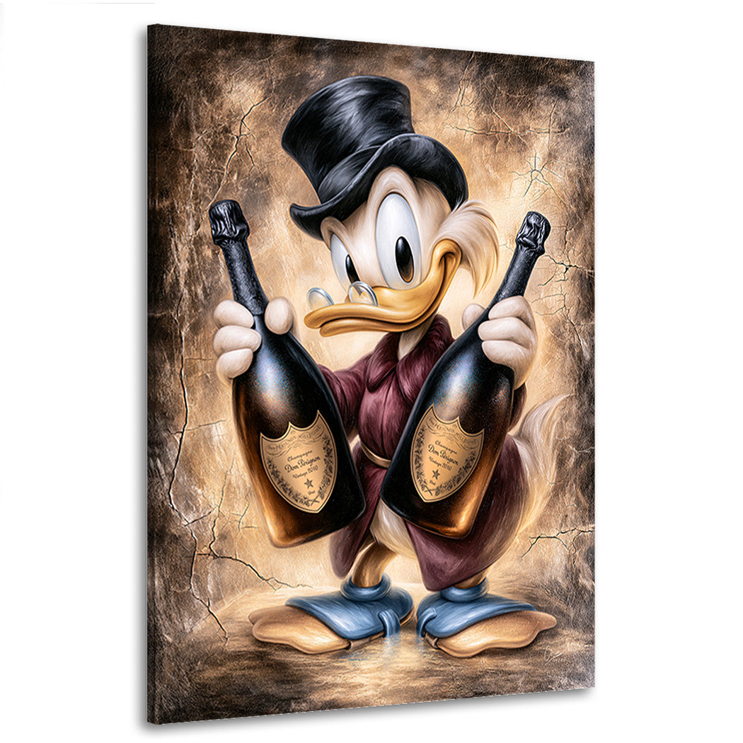 Dagobert Duck Feierlaune Wandbild
