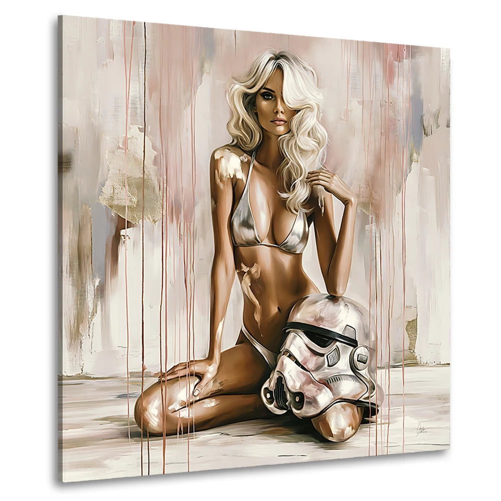 Trooper Girl Graffiti Wandbild