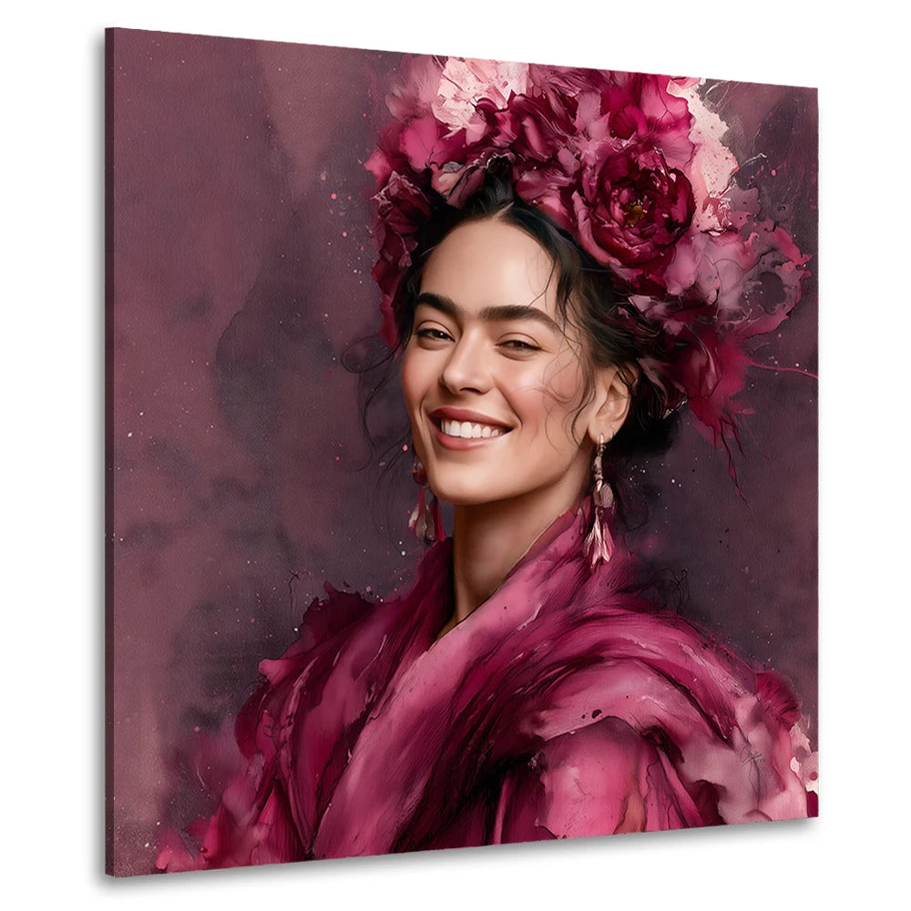 Frida Kahlo Rosé Wandbild