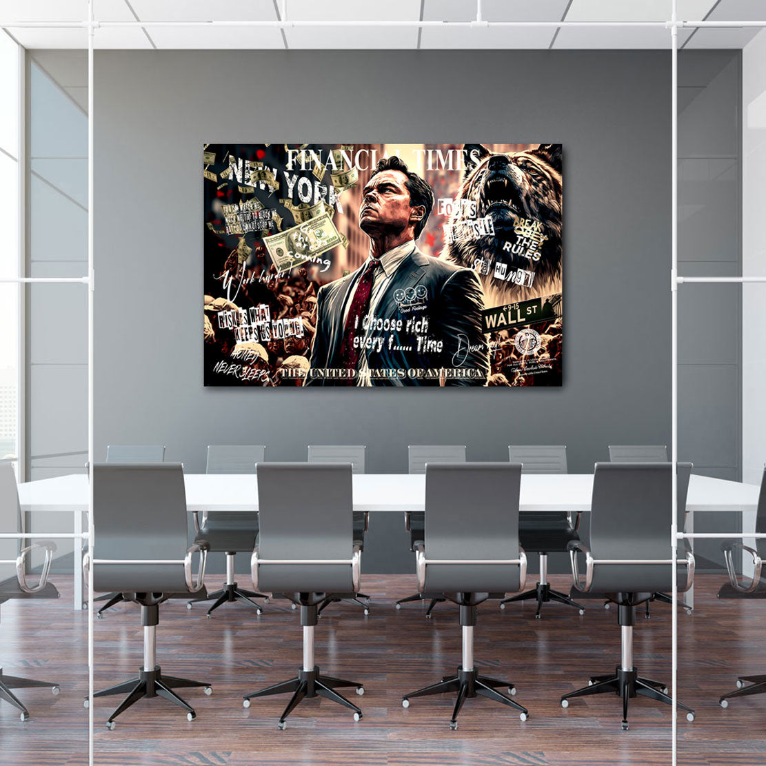 Motivations Leinwandbild The Wolf of Wall Street