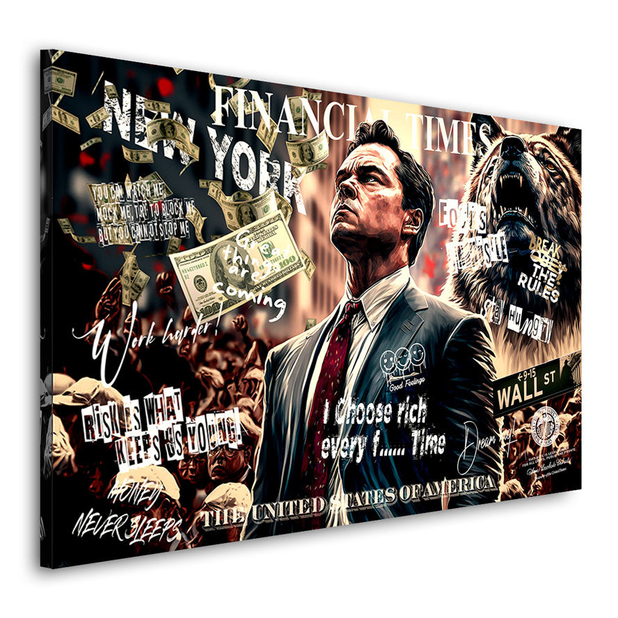 Motivations Leinwandbild The Wolf of Wall Street