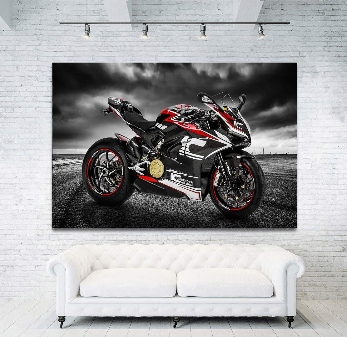 Wandbild Leinwandbild Ducati Panigale Dark Sky