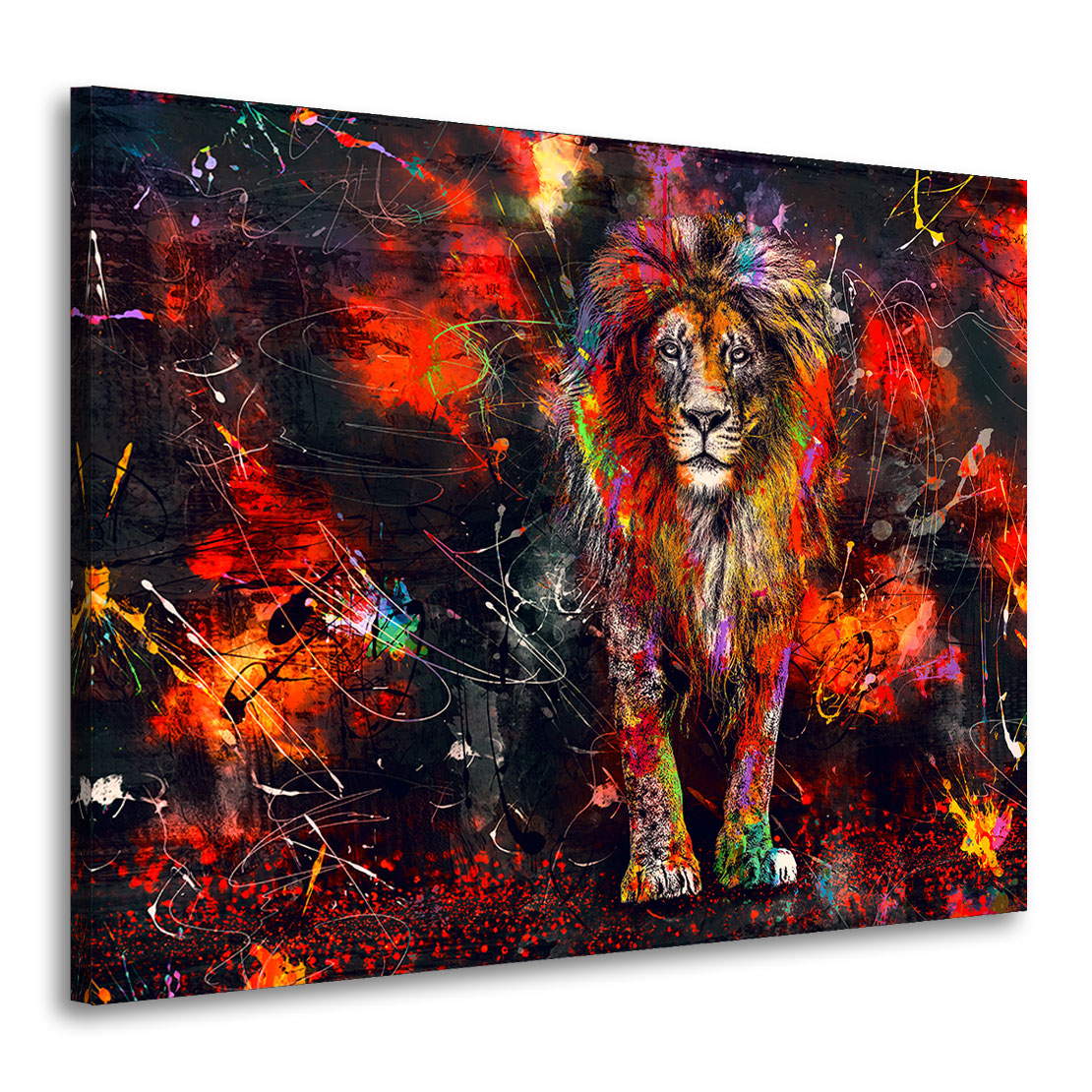 Wandbild Leinwandbild LÃ¶we Abstrakt Style