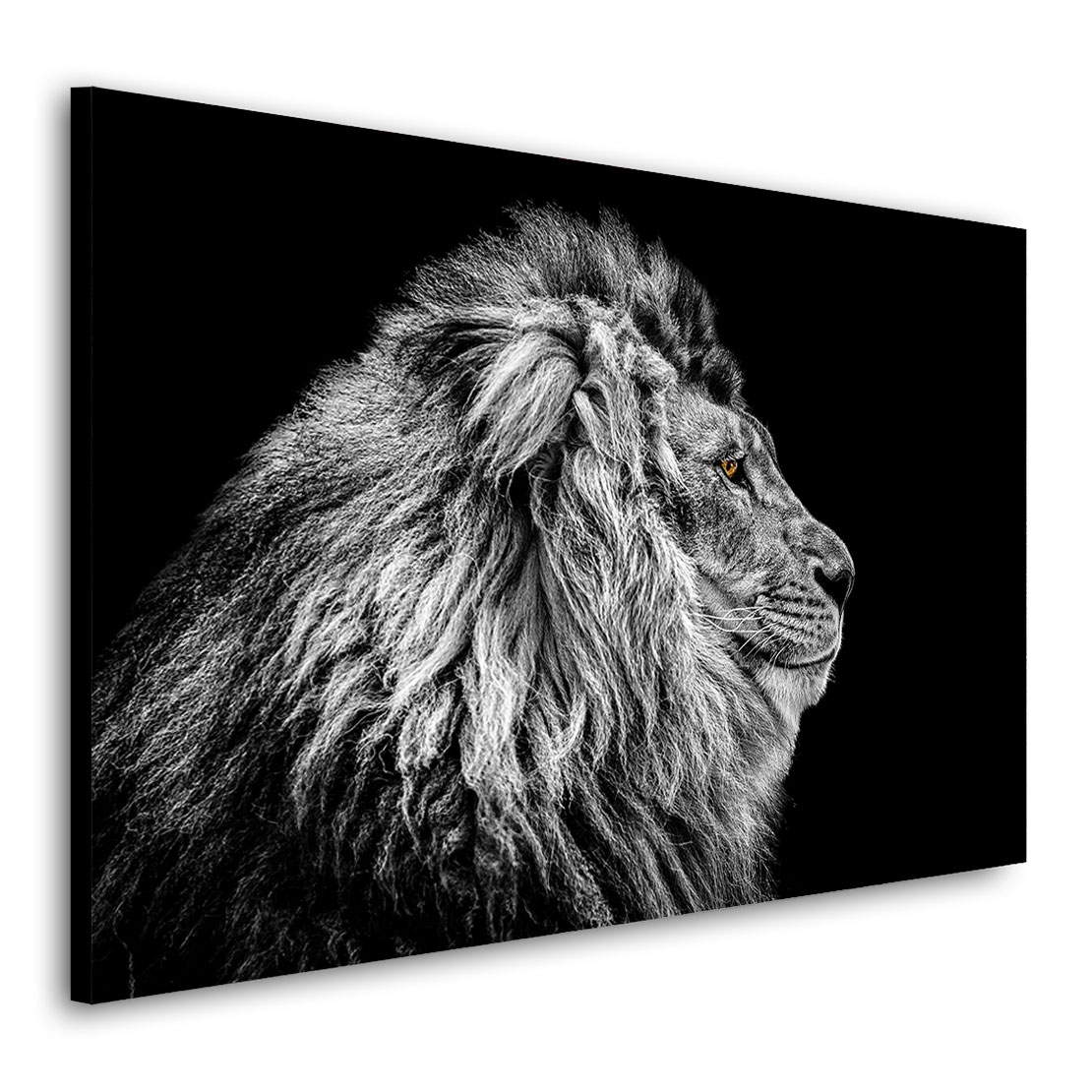 Wandbild Leinwandbild LÃ¶we Dark Style