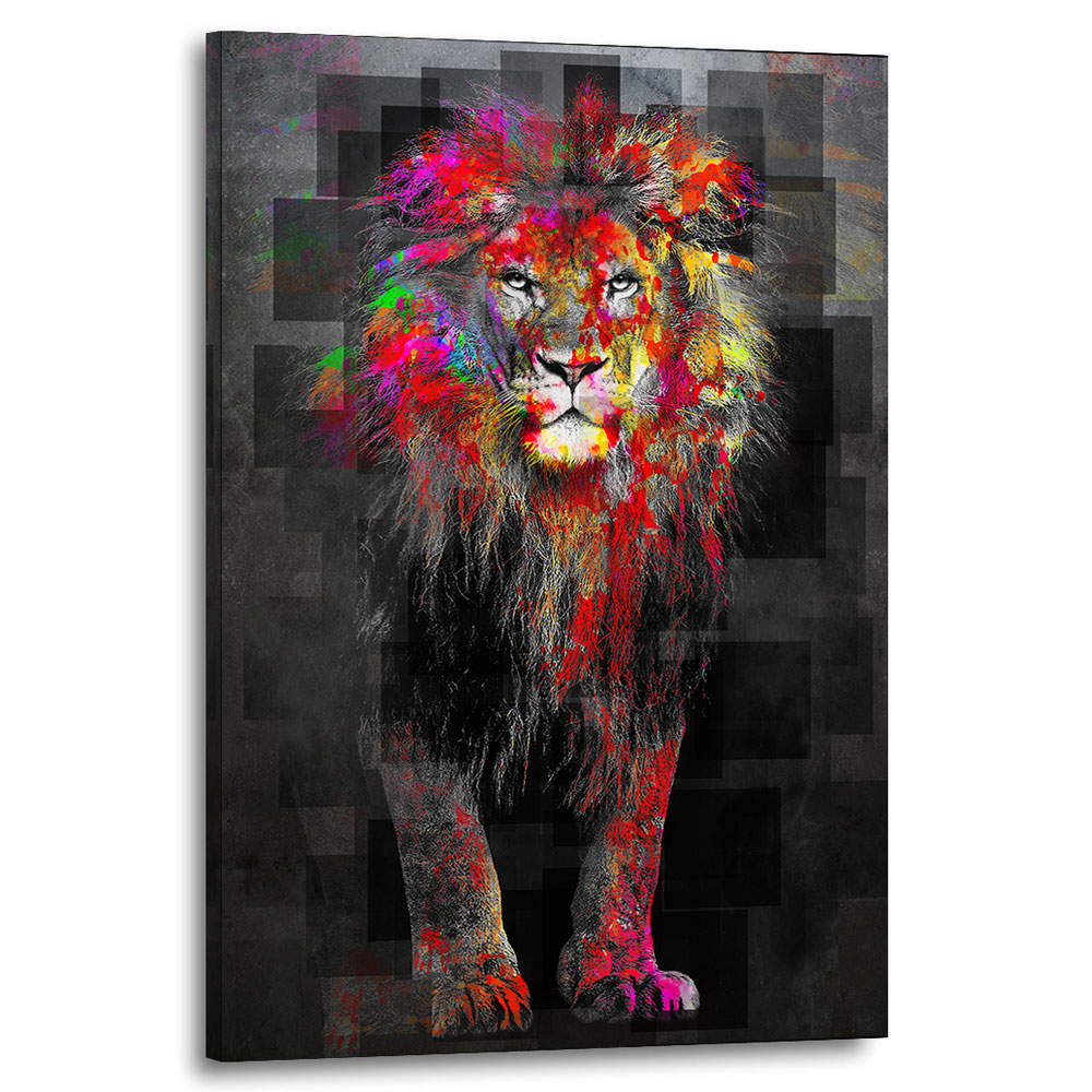 Wandbild Leinwandbild LÃ¶we Mosaik