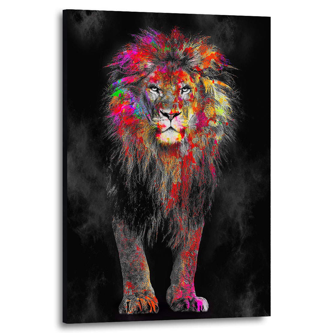 Wandbild Löwe Color Style