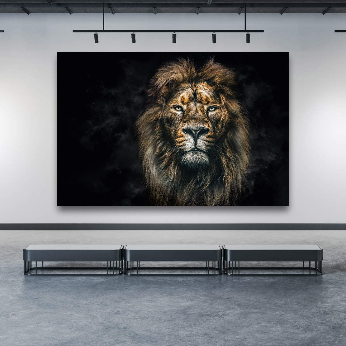 Wandbild Leinwandbild LÃ¶we Mystik