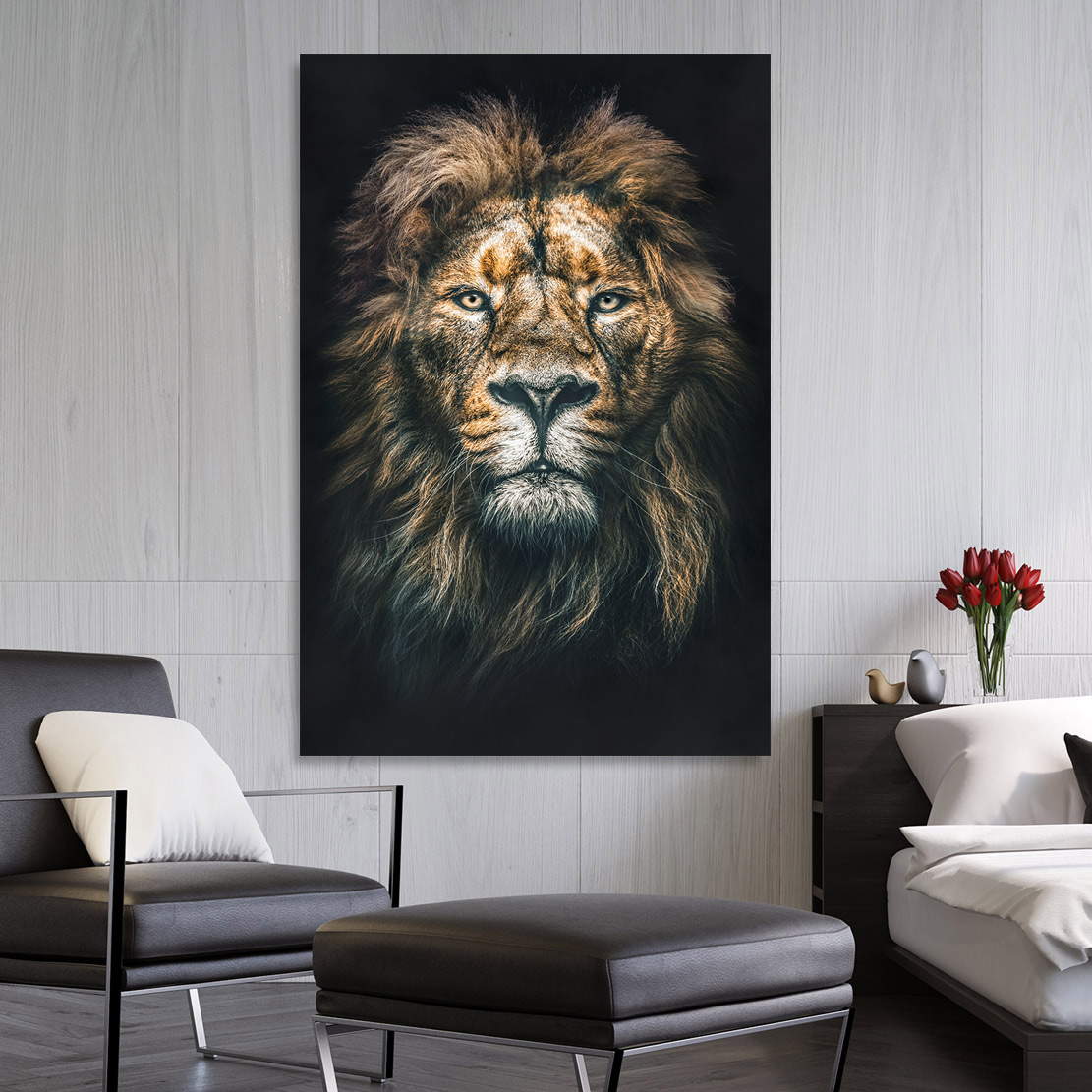 Wandbild Löwe Portrait