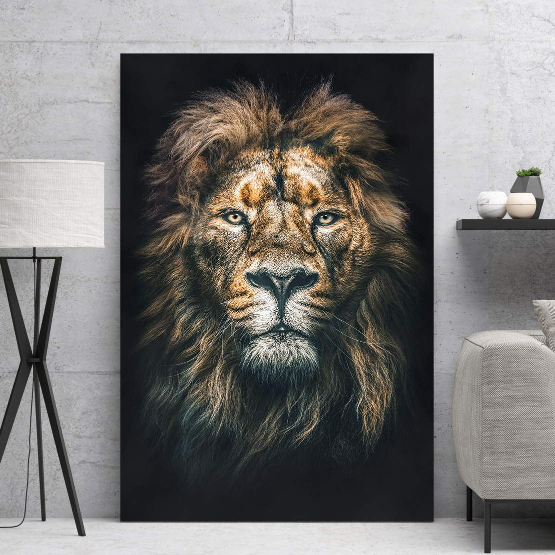 Wandbild Löwe Portrait