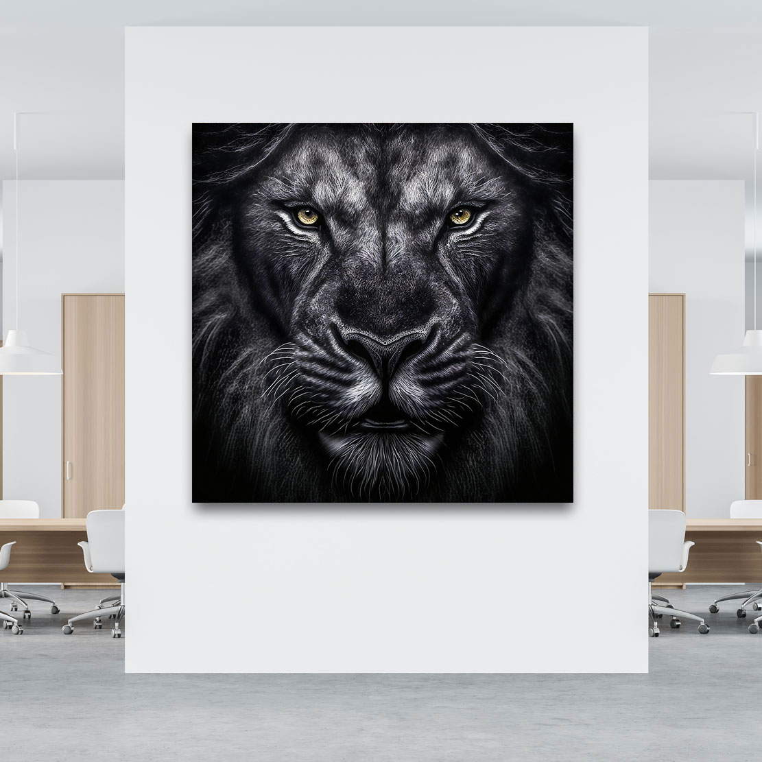 Leinwandbild Black Lion