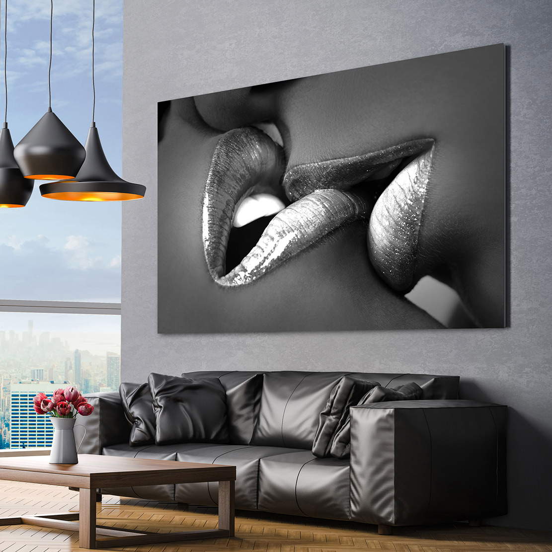Wandbild Leinwandbild sensual Lips