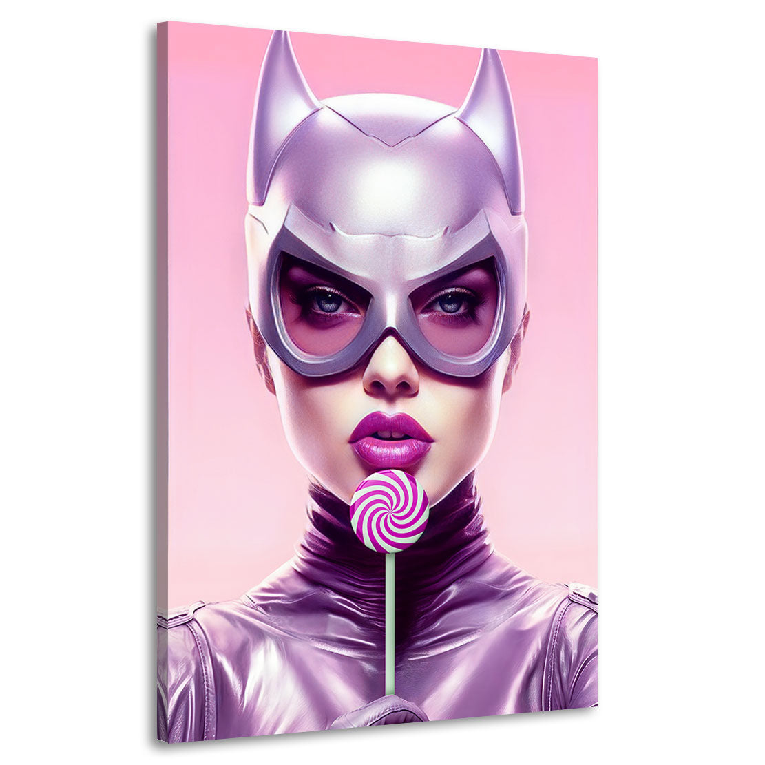 Wandbild Catwoman Lollipop Style