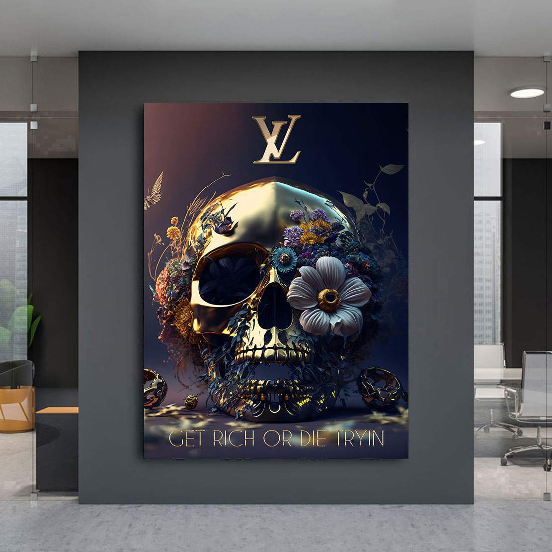 Motivations Lifestyle Leinwandbild Louis Get Rich