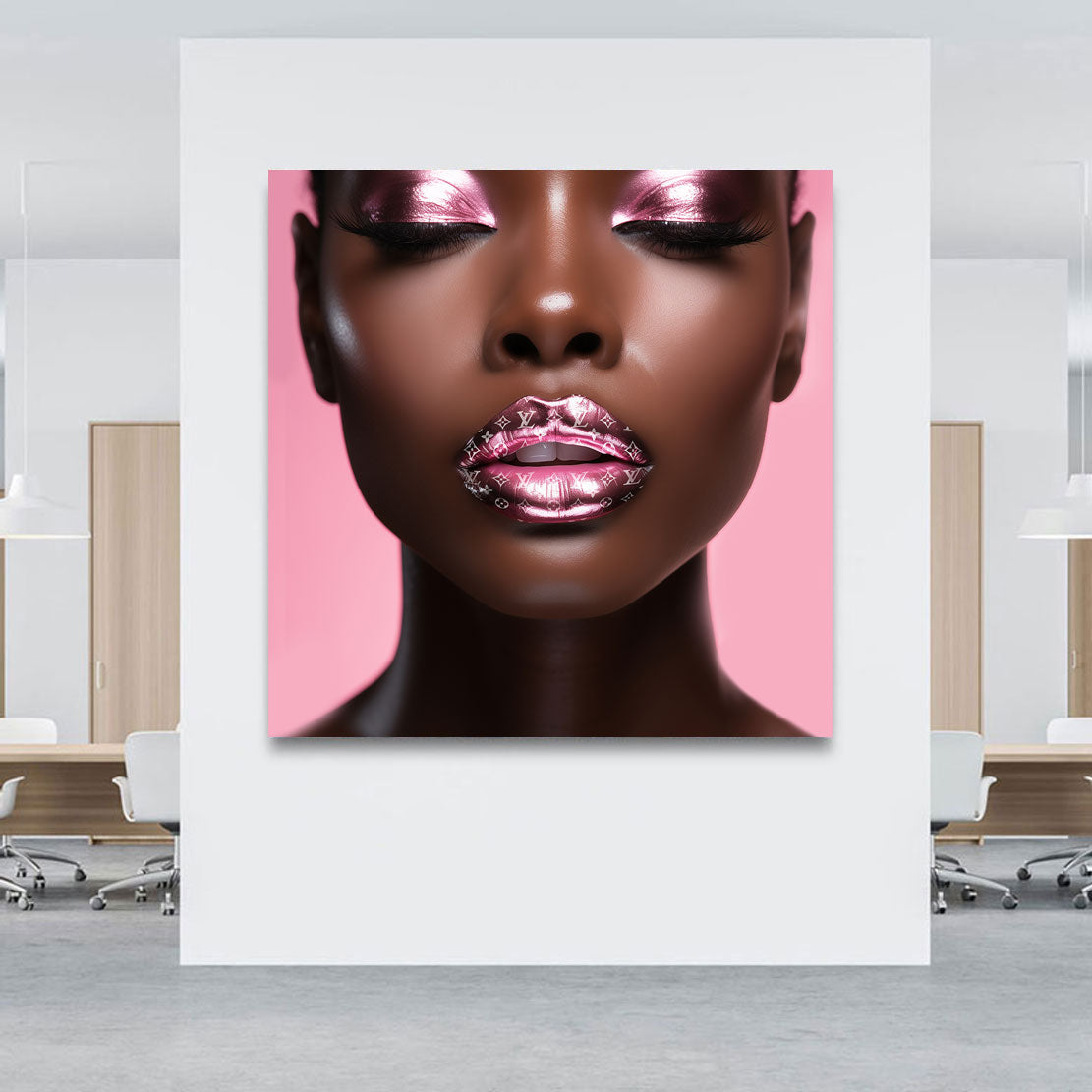 Lifestyle Wandbild Vuitton Lips