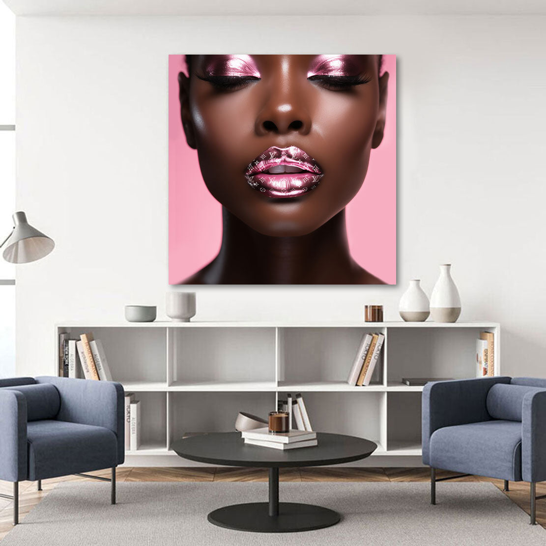 Lifestyle Wandbild Vuitton Lips