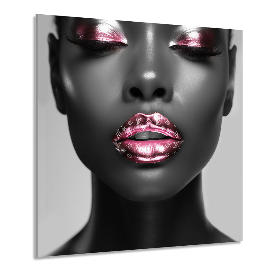 Lifestyle Wandbild Vuitton Lips Dark Style
