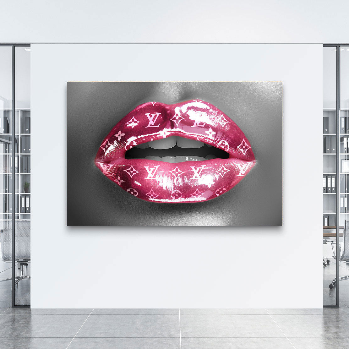 Erotisches Louis Lippen Wandbild