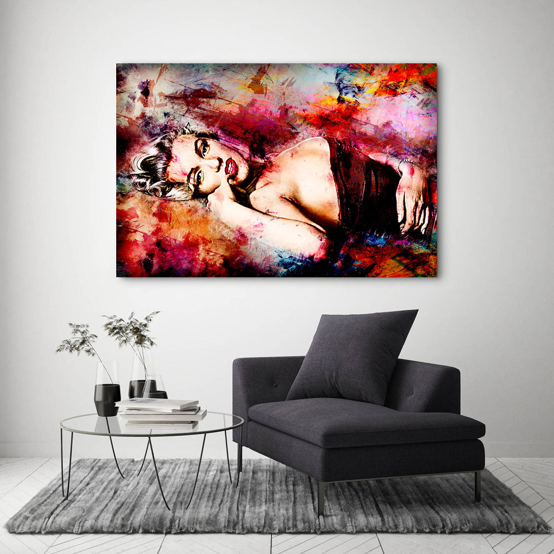 Wandbild Marilyn Monroe Abstrakt Color