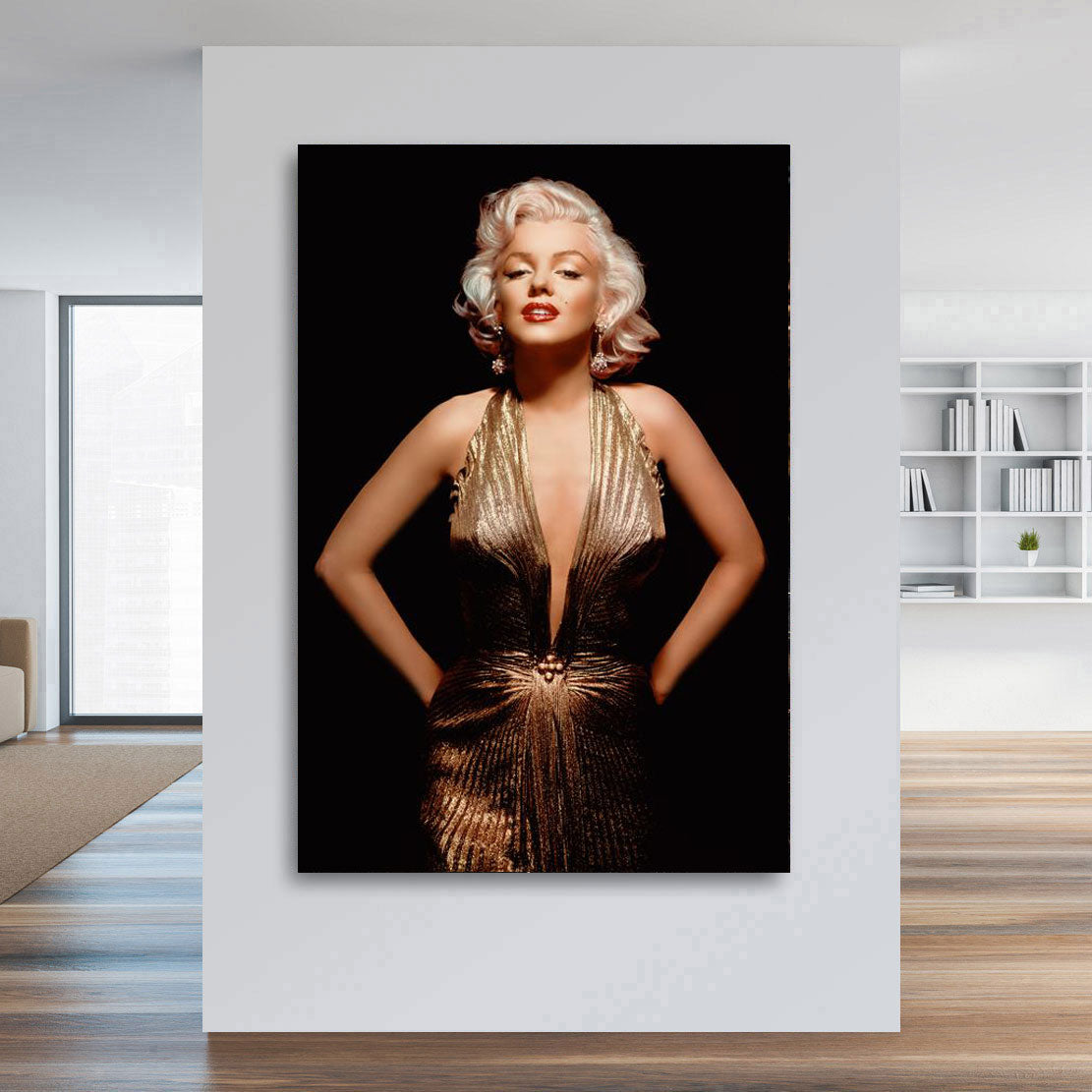 Wandbild Marilyn Monroe Gold Style