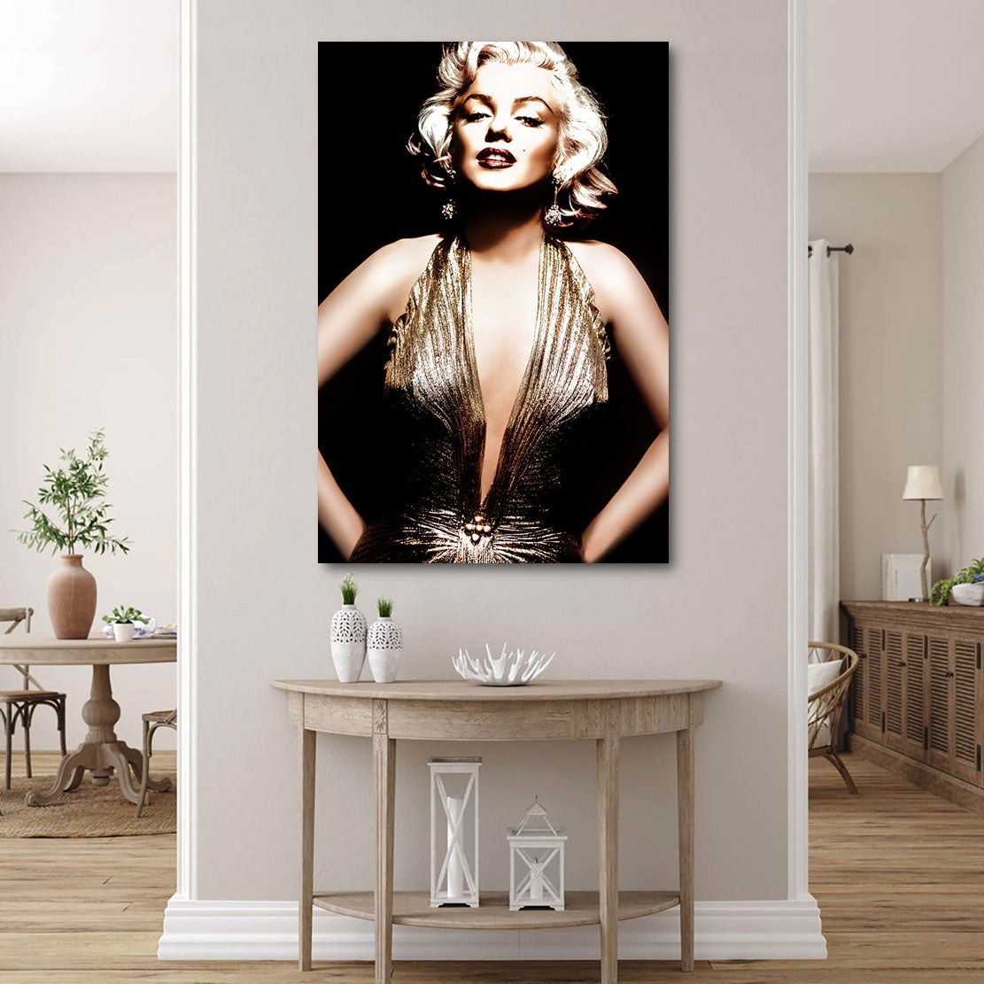 Wandbild Marilyn Monroe Gold