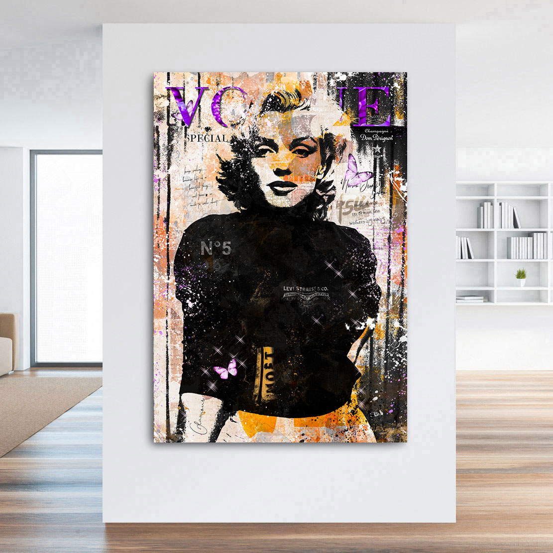 Wandbild Leinwandbild Marilyn Monroe Pop Art Style