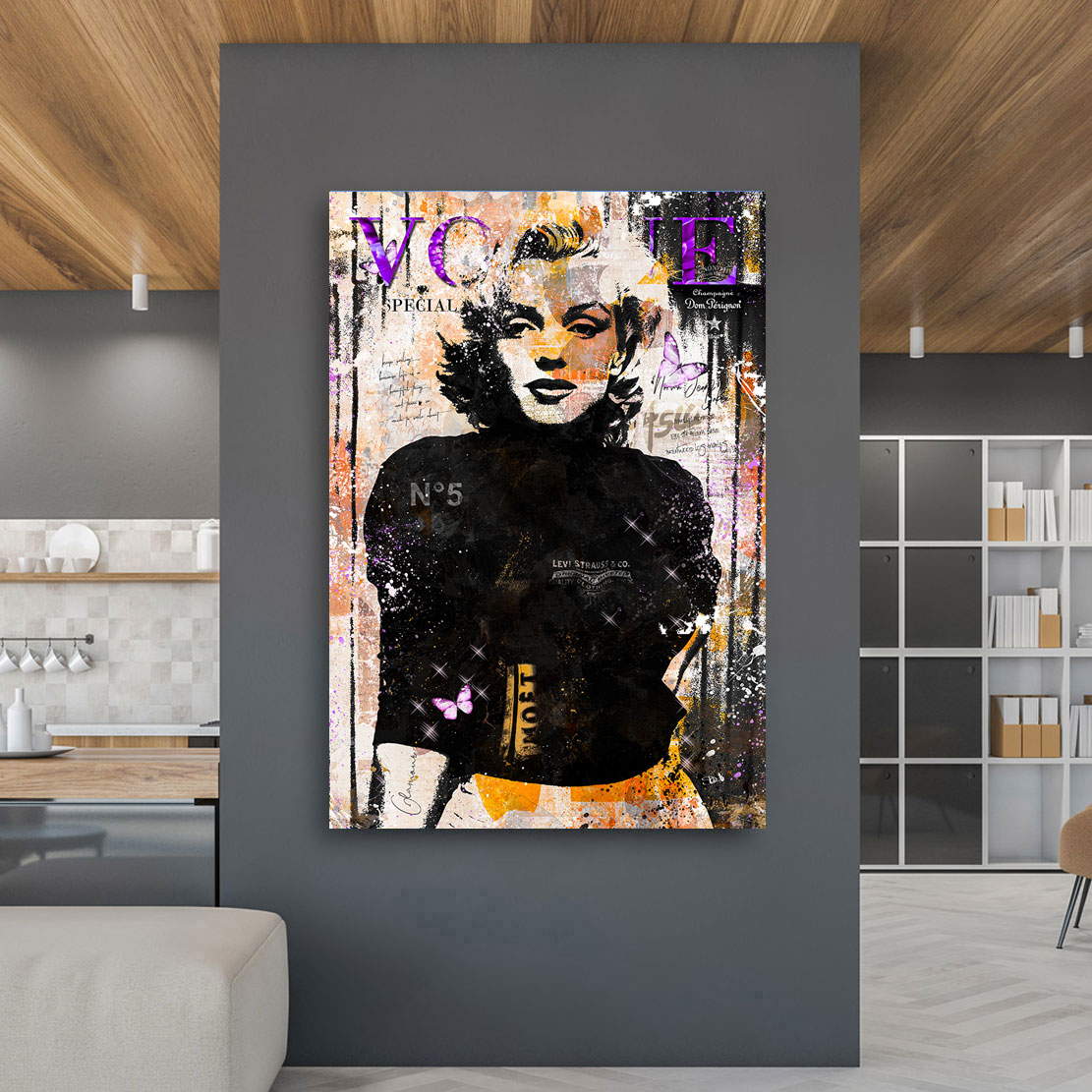 Wandbild Leinwandbild Marilyn Monroe Pop Art Style