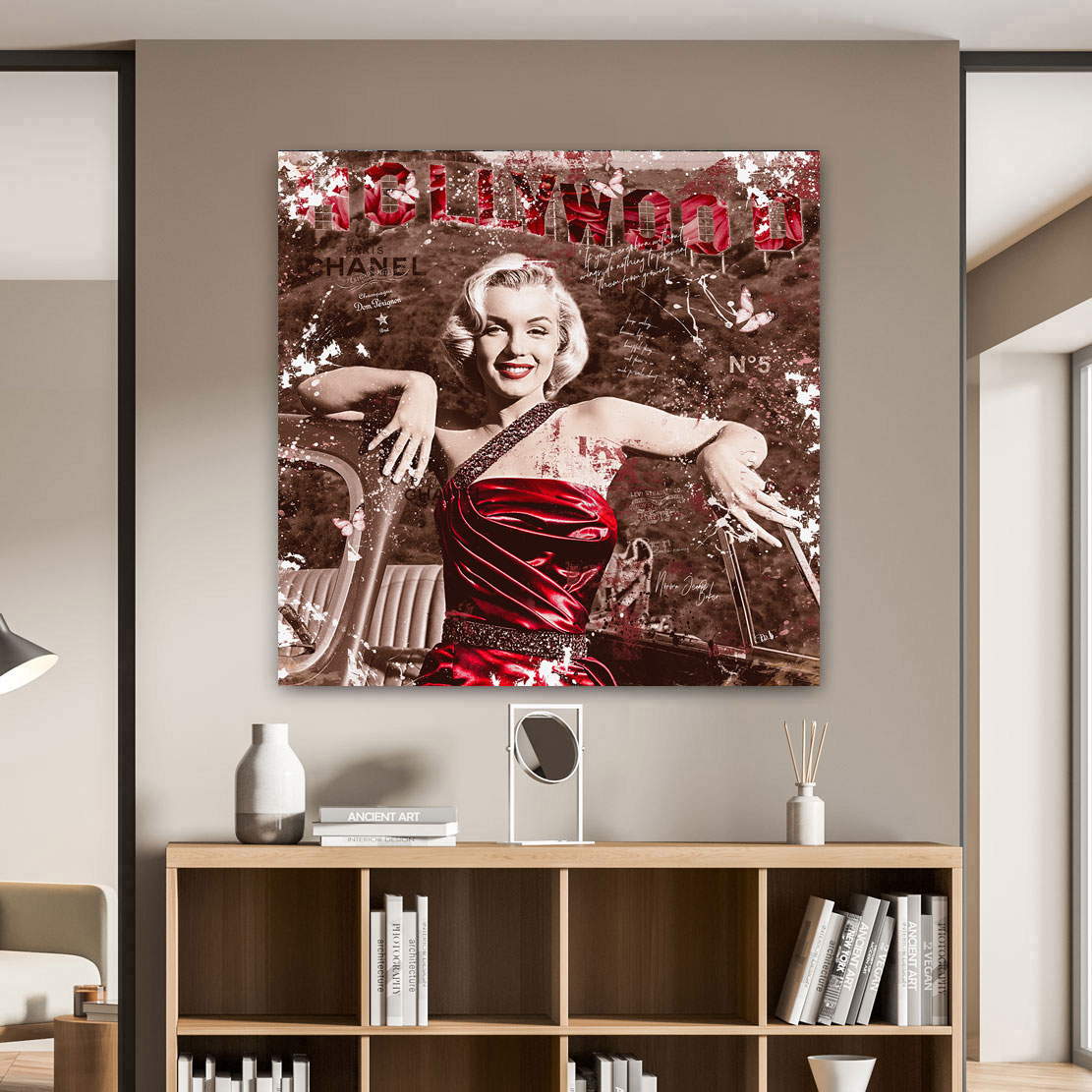 Wandbild Leinwandbild Marilyn Monroe Hollywood Hills Retro