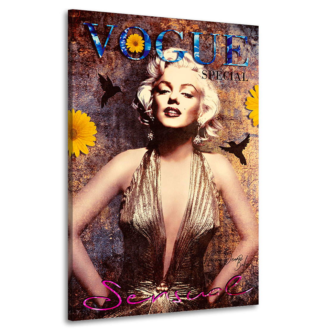 Wandbild Marilyn Monroe Vogue Vintage