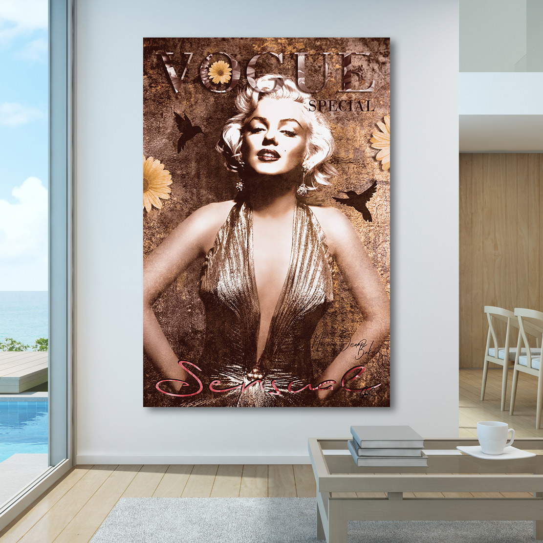Wandbild Marilyn Monroe Vogue Retro