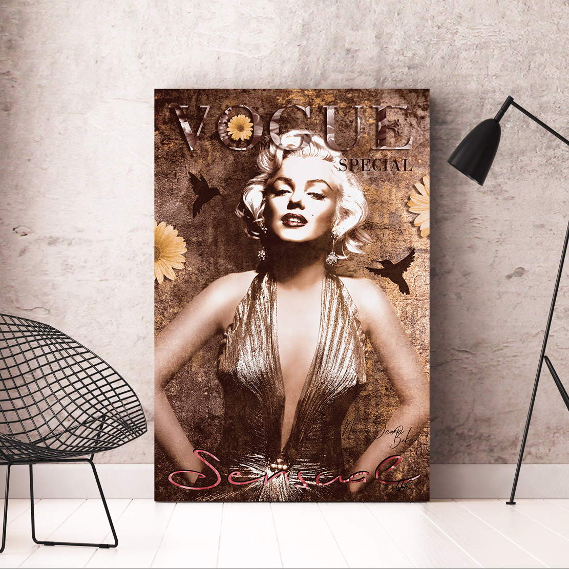 Wandbild Marilyn Monroe Vogue Retro