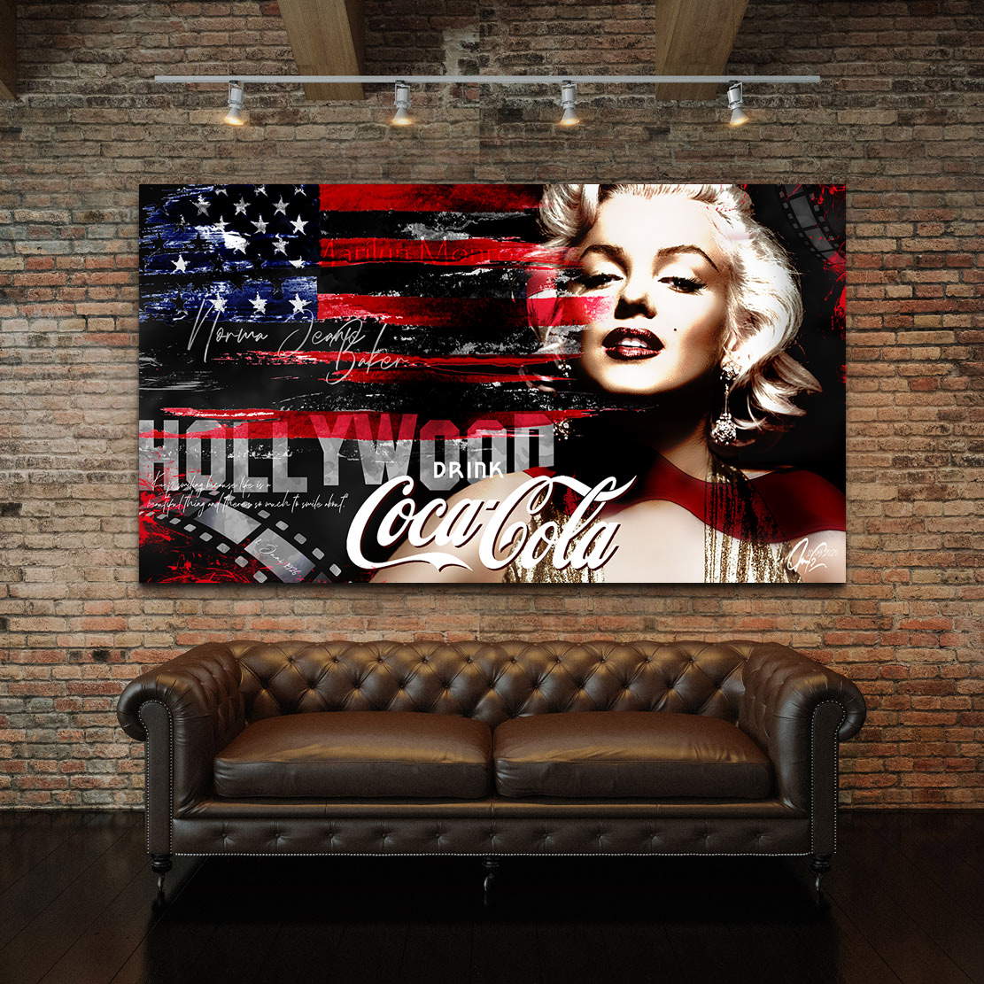 Wandbild Leinwandbild Marilyn Monroe Hollywood
