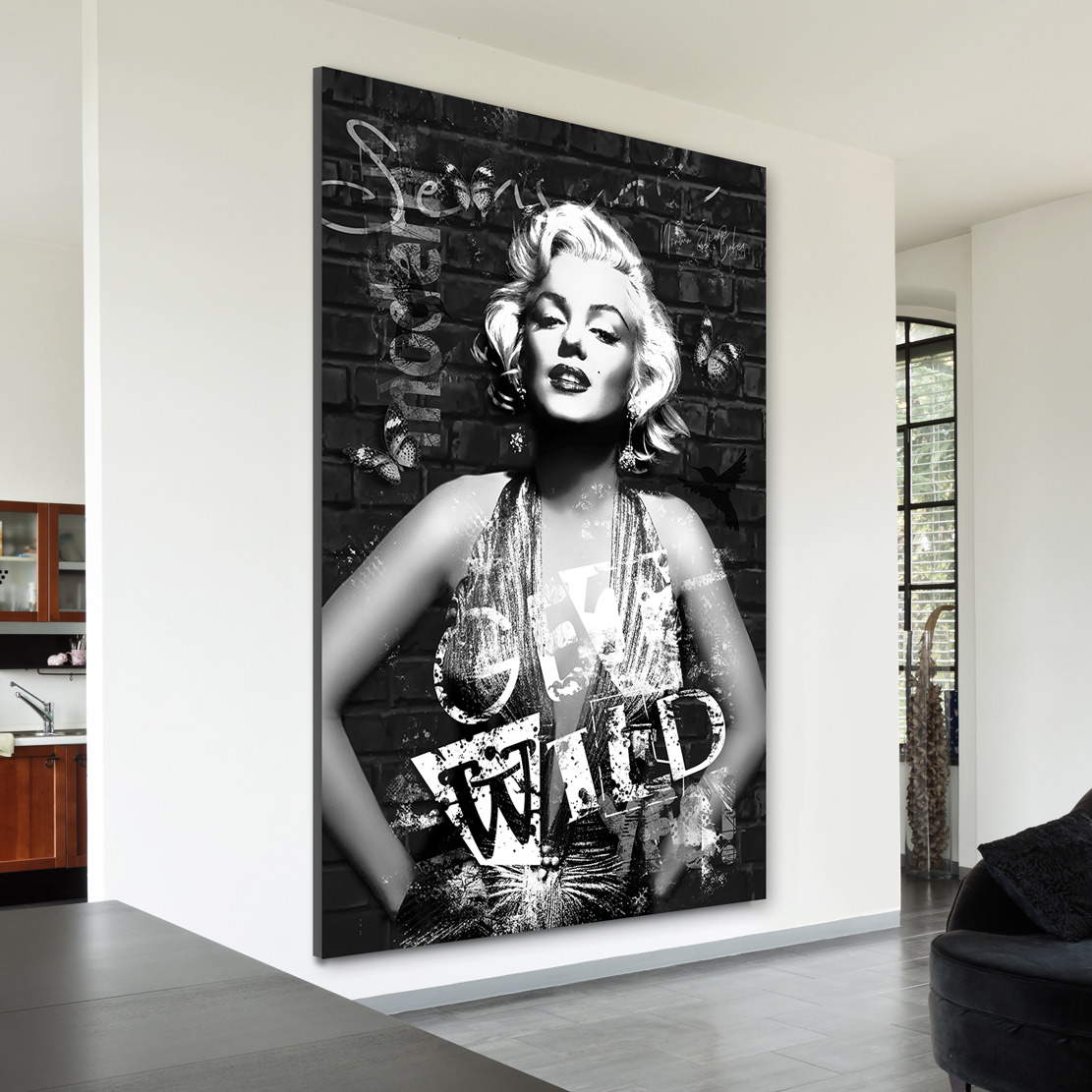 Wandbild Leinwandbild Marilyn Monroe Dark Style