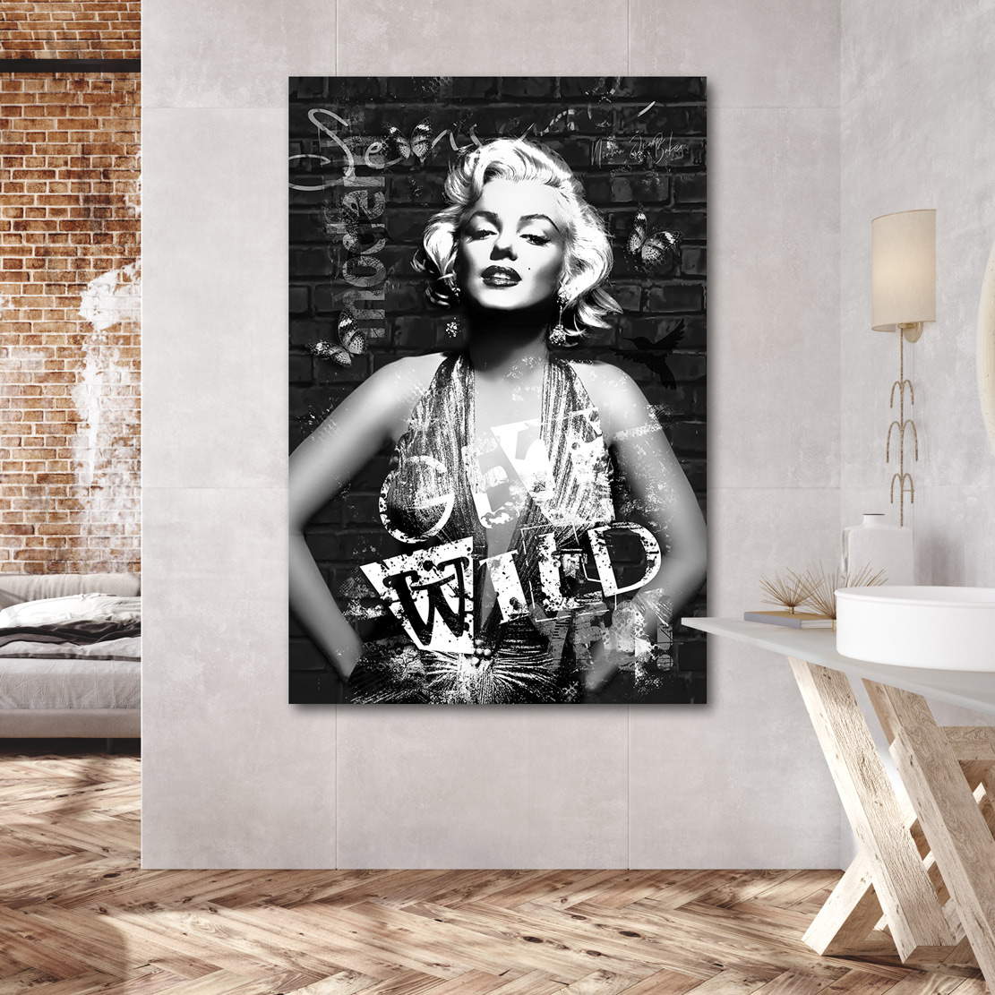 Wandbild Leinwandbild Marilyn Monroe Dark Style