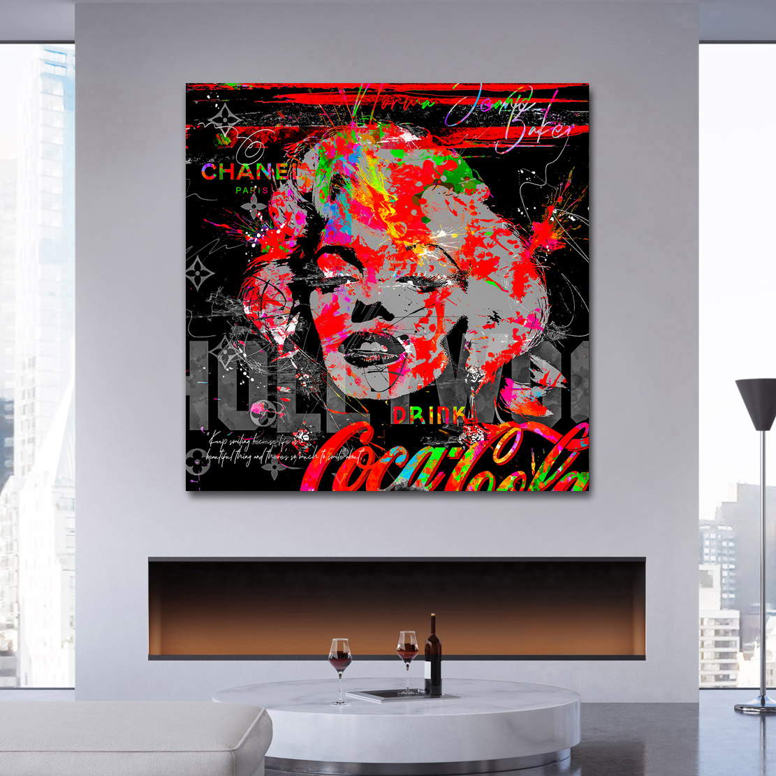 Wandbild Leinwandbild Marilyn Monroe Pop Art Color