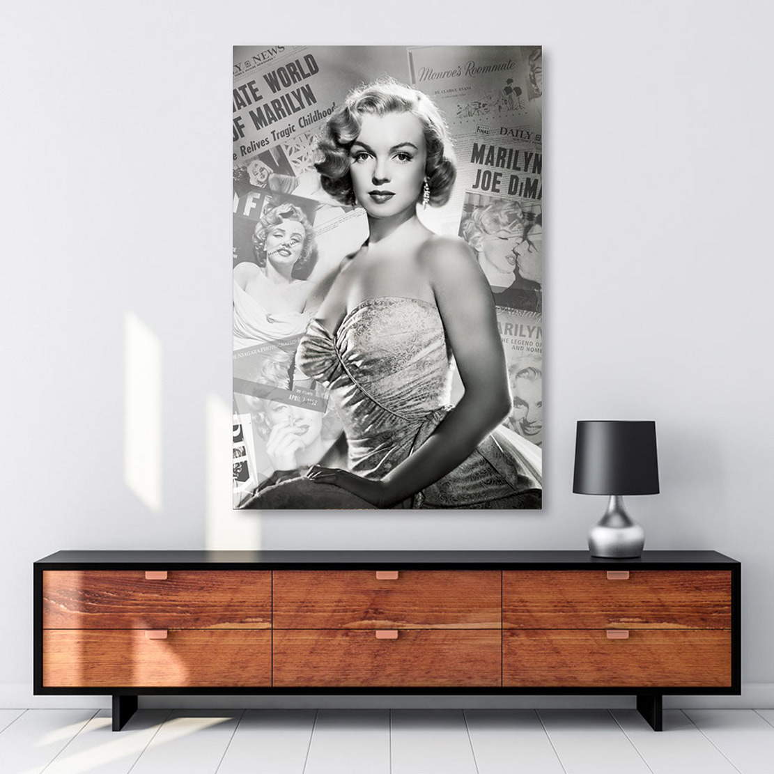 Wandbild Marilyn Monroe Newspaper