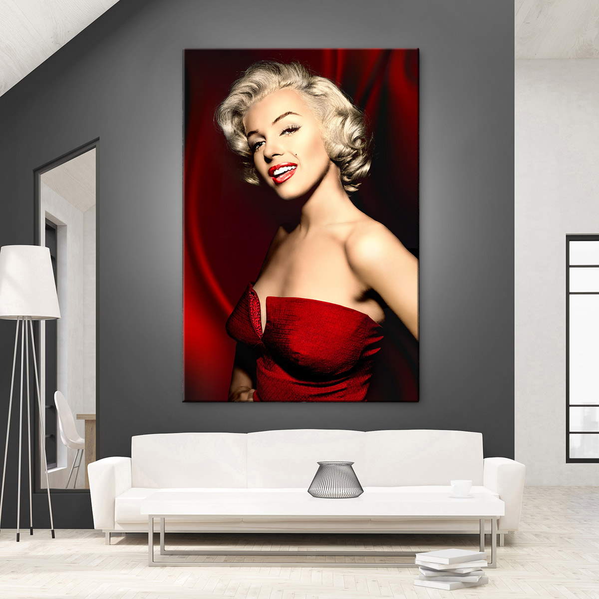 Wandbild Marilyn Monroe in Red