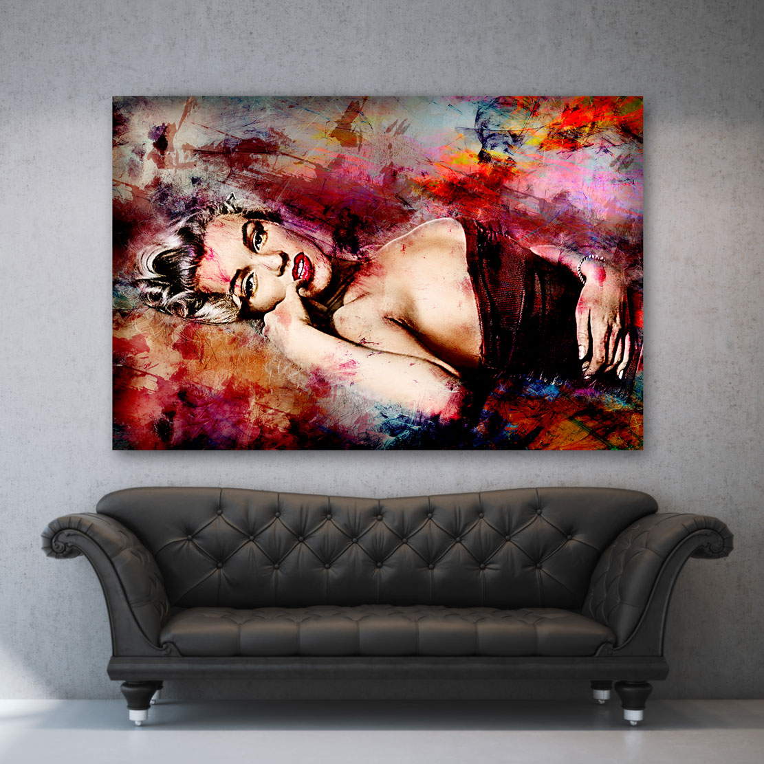 Wandbild Marilyn Monroe Abstrakt Color