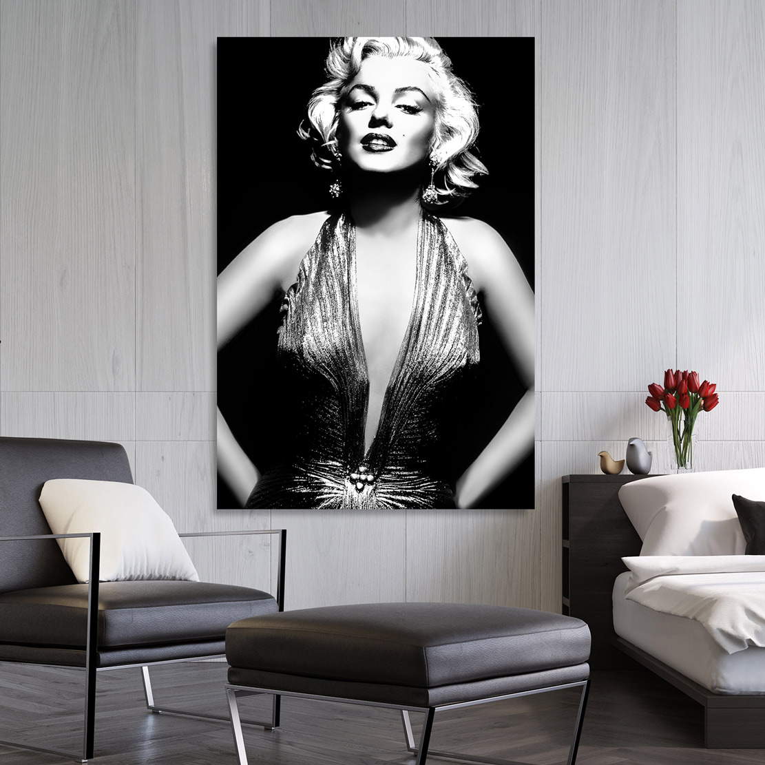 Wandbild Marilyn Monroe Silver