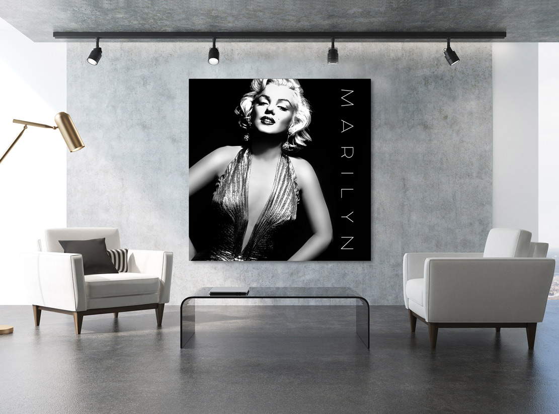 Wandbild Leinwandbild Marilyn Monroe Black Style