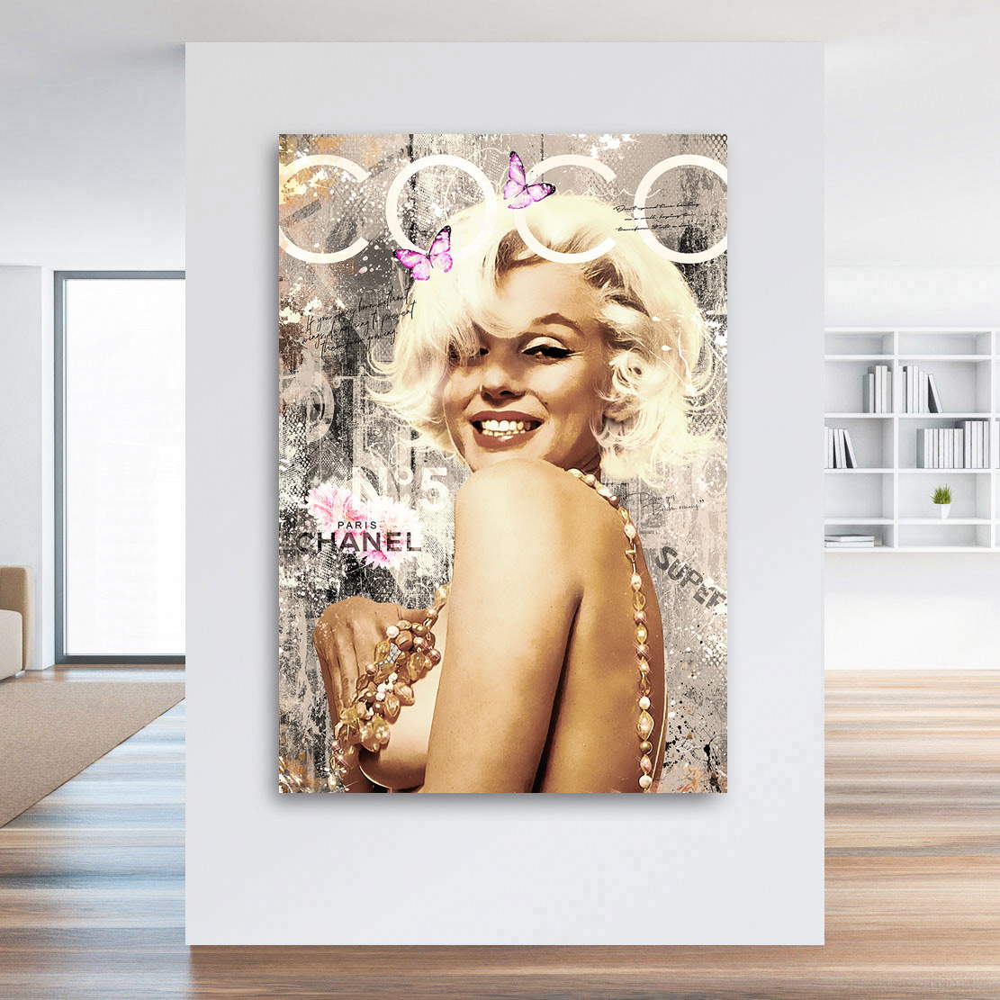 Wandbild Leinwandbild Marilyn Monroe Coco Retro
